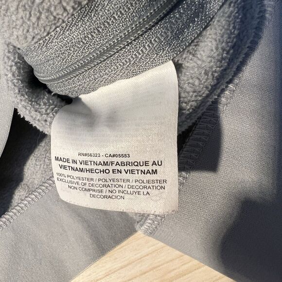 Nike Athletic Gray Dri Fi Crop Sweatshirt Swoosh Womens M Side Zip Thick Band - Picture 8 of 15